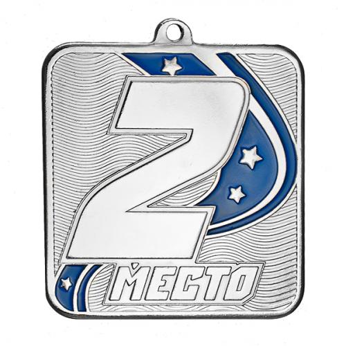 Медаль Dmz 54-80/S 2 место (57х60 мм, s-2,5мм)