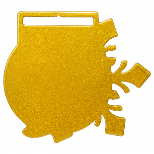Заготовка медали MZP 848-95/GM под сублимацию (85x95мм, s-2 мм)
