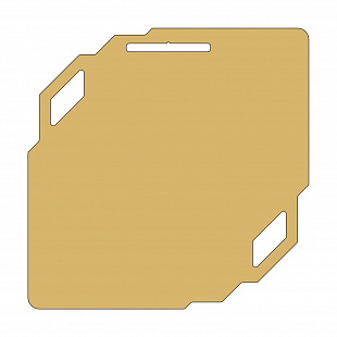 Заготовка медали MZP 841-100 /GM под сублимацию (100x100мм, s-2 мм)