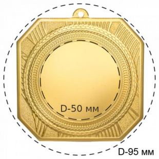 Медаль Dmz 91-90/G (80х80 мм, D-50мм, s-3мм)