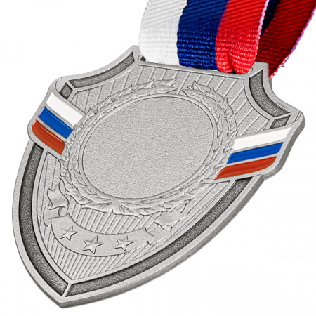 Медаль MZP 558-65/SM (56х65мм, D-25мм, s-2мм) с лентой